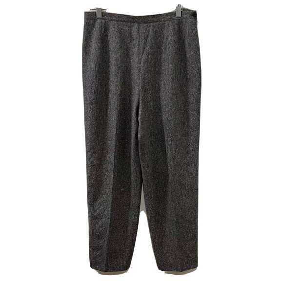 Talbots Womens Gray Dress Pants Silk Wool Textured Lined Pants Size 14 - Picture 1 of 12